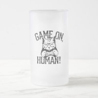 Gamer Cat Design Game On Human - Cute Funny Cat