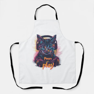 Gamer Cat Level Up Apron