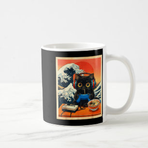 Gamer cat ramen japanese funny graphic kawaii cat coffee mug
