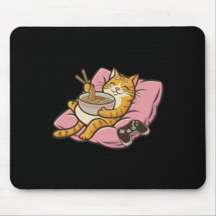 Gamer Cat Ramen Kawaii Gaming Japanese Women Girls Mouse Mat