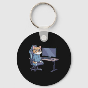 Gamer Cat Squad Funny Meme 1  Key Ring
