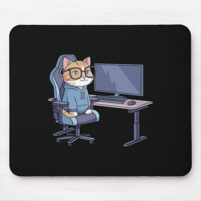 Gamer Cat Squad Funny Meme 1  Mouse Mat (Front)