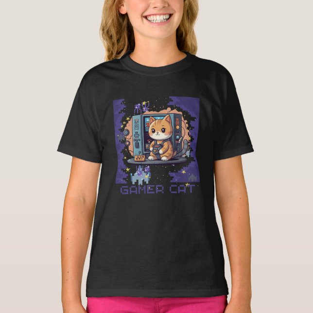 Gamer Cat T-Shirt (Front)