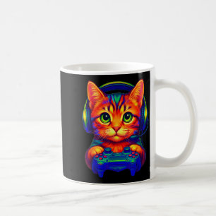 Gamer Cat Video Games Boys Teen Men Girls Funny Ca Coffee Mug