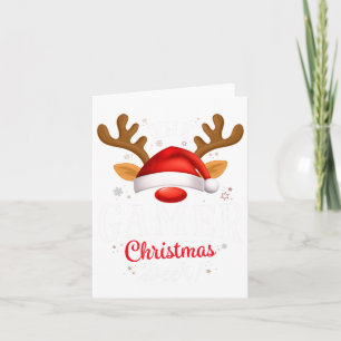 Gamer Christmas Deer Pjs Xmas Family Matching  Card