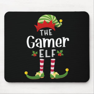 Gamer Christmas Elf Matching Pajama X-mas Party Mouse Mat