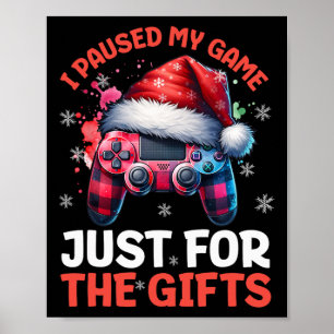 Gamer Christmas Gaming Xmas Video Games Boys Chris Poster