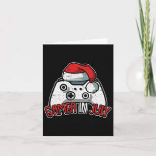 Gamer Christmas In July Gaming Video-game Controll Card