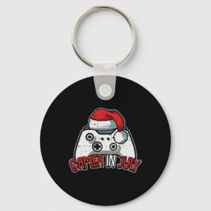 Gamer Christmas In July Gaming Video-game Controll Key Ring