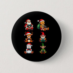 Gamer Christmas Pajamas Kids Boys Youth Teen Chris 6 Cm Round Badge