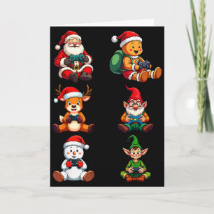 Gamer Christmas Pajamas Kids Boys Youth Teen Chris Card