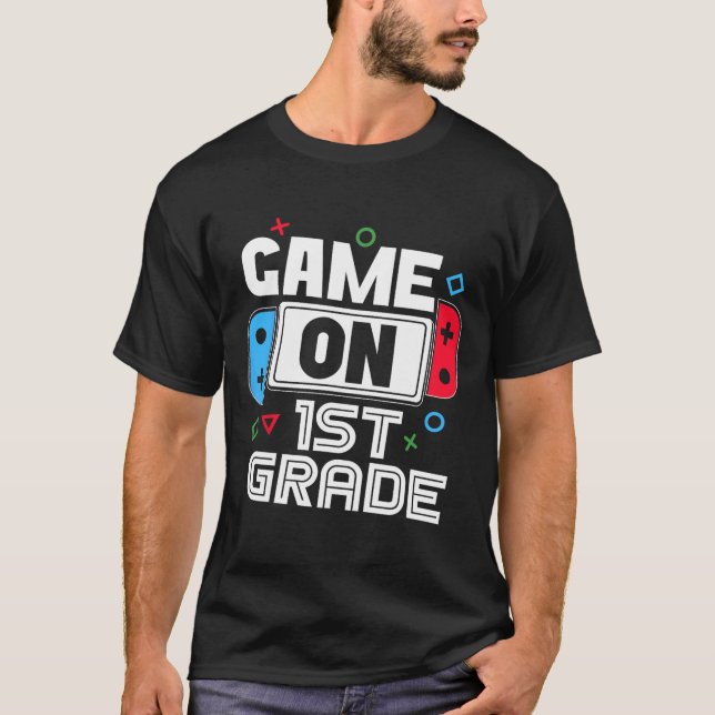 Gamer Ck To School Funny Game 1st Grade Kids Boys  T-Shirt (Front)