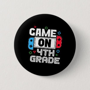 Gamer Ck To School Funny Game 4th Grade Kids Boys  6 Cm Round Badge