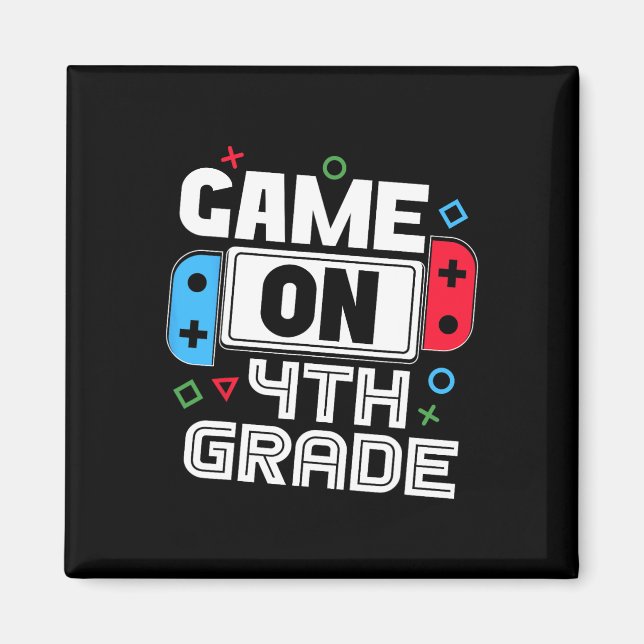 Gamer Ck To School Funny Game 4th Grade Kids Boys  Magnet (Front)