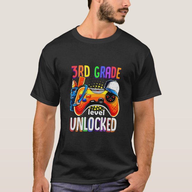 Gamer Ck To School Gamepad 3rd Third Grade Level U T-Shirt (Front)