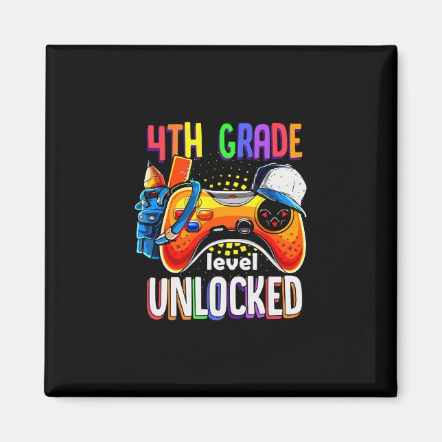 Gamer Ck To School Gamepad 4th Fourth Grade Level  Magnet (Front)