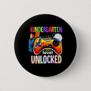 Gamer Ck To School Gamepad Kindergarten Level Unlo 6 Cm Round Badge