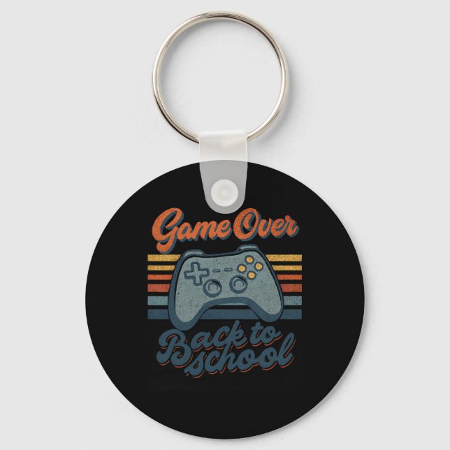 Gamer Ck To School Kids Teachers Game Over Ck To S Key Ring (Front)
