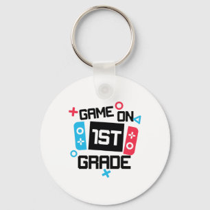 Gamer Ck To School Shirt Boy Game On 1st Grade Fir Key Ring