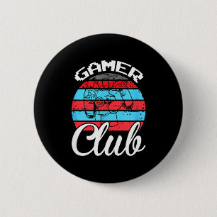 Gamer Club Funny Gaming Quotes Gift For Players 6 Cm Round Badge