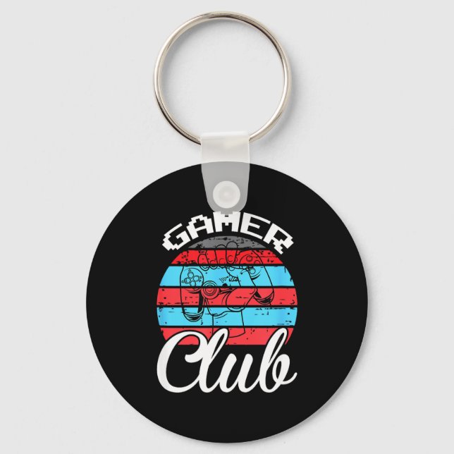 Gamer Club Funny Gaming Quotes Gift For Players  Key Ring (Front)