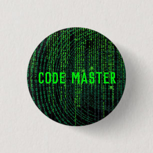 GAMER CODE MASTER MATRIX 3 CM ROUND BADGE