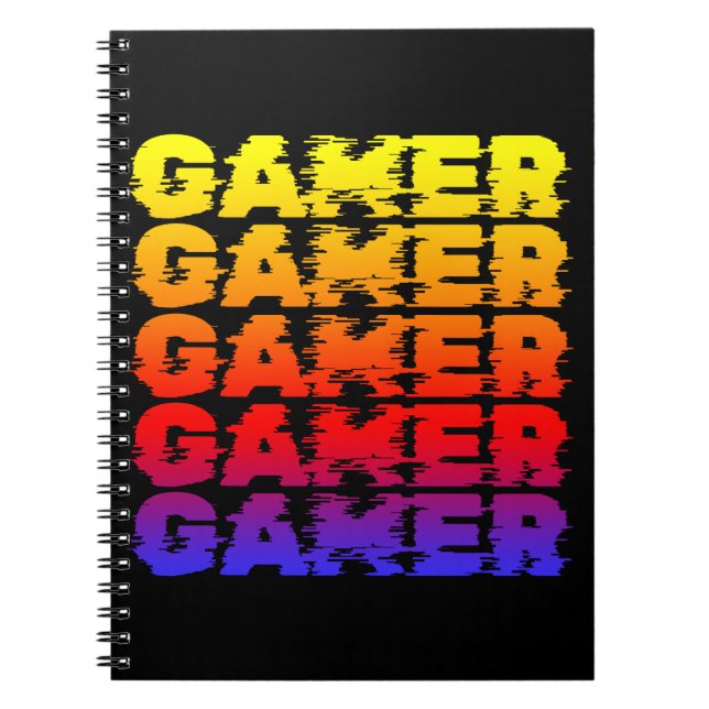 Gamer Colourful Typography Gaming Notebook (Front)
