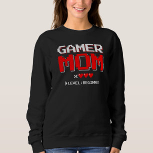 Gamer Couple Triplets Mum Gamer Mum Baby Announ Sweatshirt