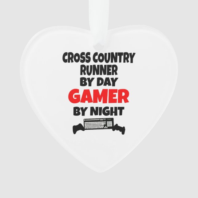 Gamer Cross Country Runner Ornament (Front)