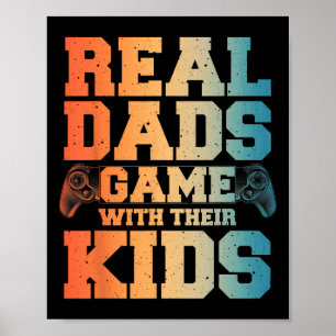 Gamer Dad Art For Gaming Dad Daddy Men Game Lover  Poster