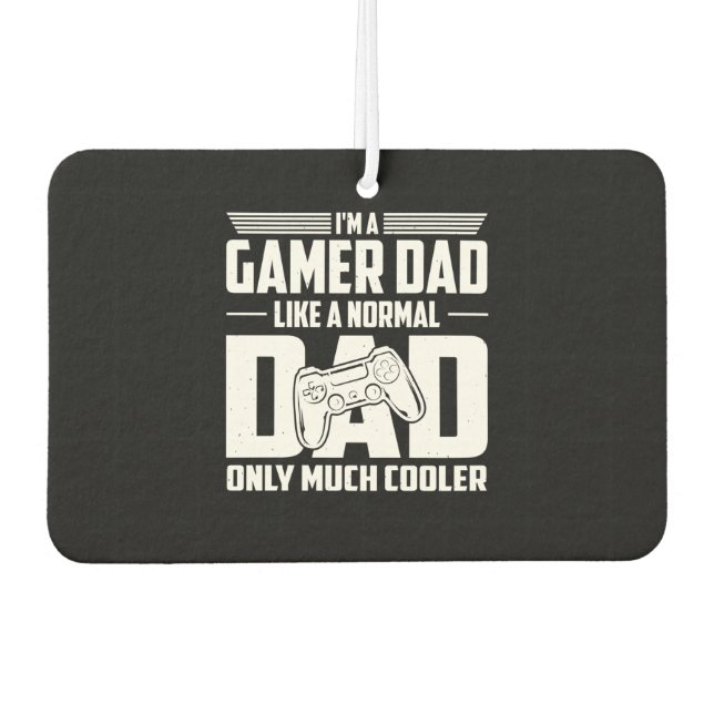 Gamer Dad Car Air Freshener (Front)