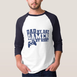 Gamer Dad. dad by day gamer by night T-Shirt