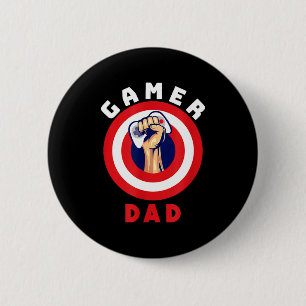 Gamer Dad Funny Gaming Quotes Cool Fathers Gift 6 Cm Round Badge