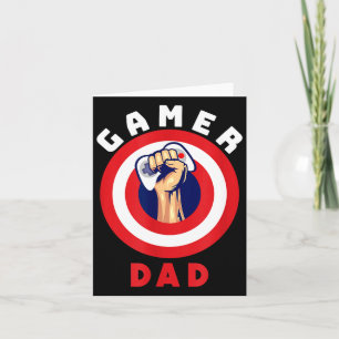 Gamer Dad Funny Gaming Quotes Cool Fathers Gift Card