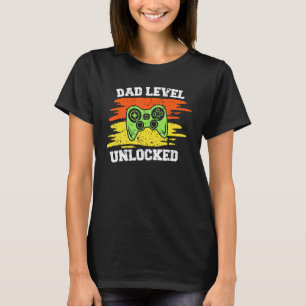Gamer Dad Level Unlocked Gamer Pregnancy Announcem T-Shirt