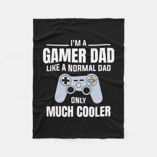 Gamer Dad Like A Normal Dad - Video Game Father Fleece Blanket