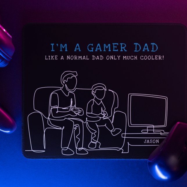 Gamer Dad | Monogram Father's Day Mouse Mat (Creator Uploaded)