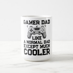 Gamer Dad Much Cooler Retro Quote Coffee Mug