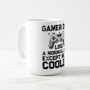 Gamer Dad Much Cooler Retro Quote Coffee Mug