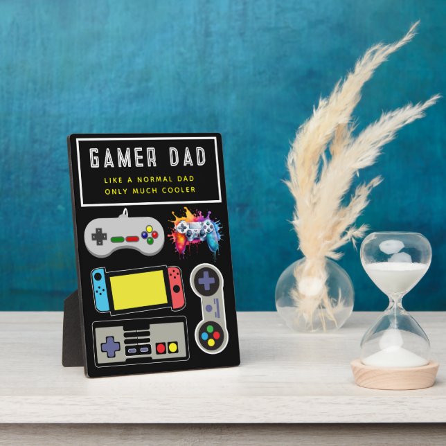 Gamer Dad Plaque – Like a Normal Dad, Only Cooler (Side)