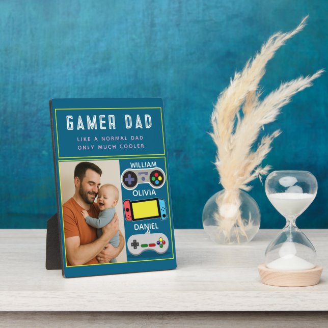 Gamer Dad Plaque – Like a Normal Dad, Only Cooler (Side)