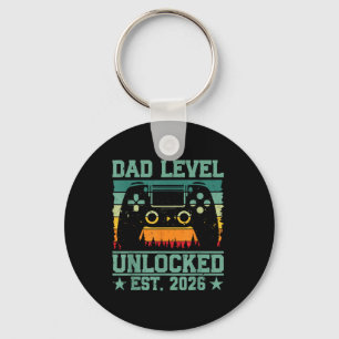 Gamer Daddy Dad Level Unlocked Est 2026 Funny Soon Key Ring