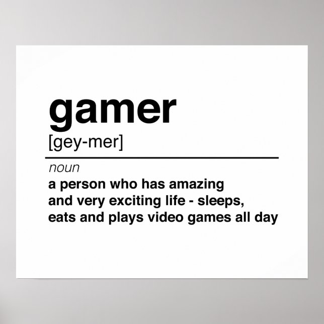 Gamer definition poster (Front)