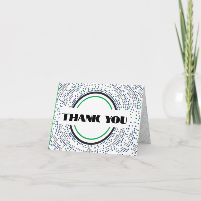 Gamer Digital Video Game Thank You Card Folded (Front)