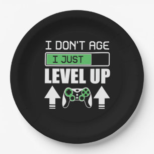 Gamer Do Not Age I Just Level Up Paper Plate
