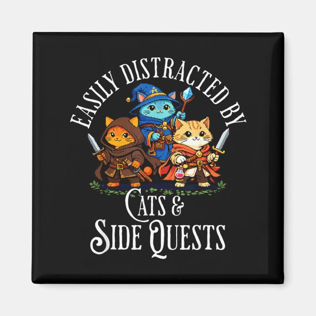 Gamer Easily Distracted Magnet (Front)