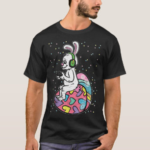 Gamer Easter Bunny Rabbit Video Game Player With C T-Shirt