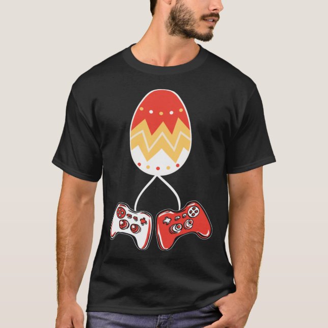 Gamer Easter Egg Video Game Lover Basket Kids Boys T-Shirt (Front)