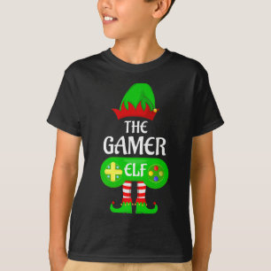 Gamer Elf Christmas Family Video Gaming Elf Squad  T-Shirt