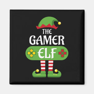 Gamer Elf Christmas Matching Group Family Magnet